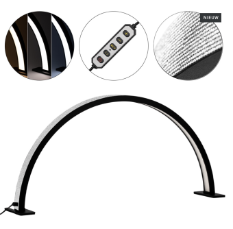 Halve maan Led lamp Zirkonia black