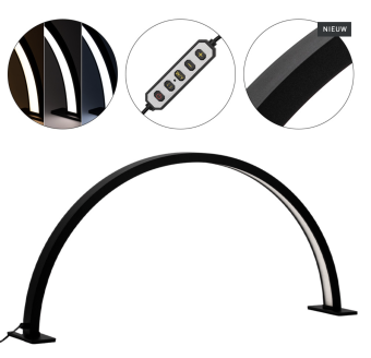 Halve maan Led lamp black
