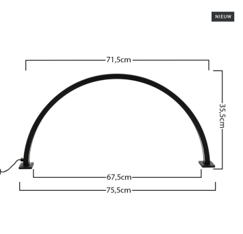 Halve maan Led lamp black