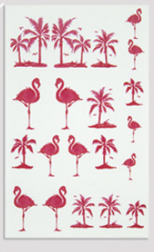 water decal flamingo